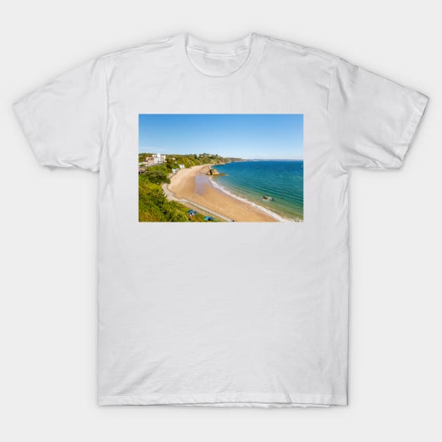 Tenby North Beach, Pembrokeshire, Wales T-Shirt by GrahamPrentice